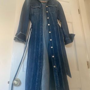7 for all Mankind denim dress coat